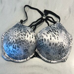 Black and silver animal print very sexy bra
